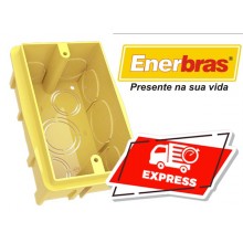 CAIXINHA DE EMBUTIR AMARELA RETANGULAR 4X2 - ENERBRAS - E091-E